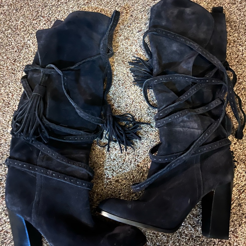 Black Suede Women's Boots